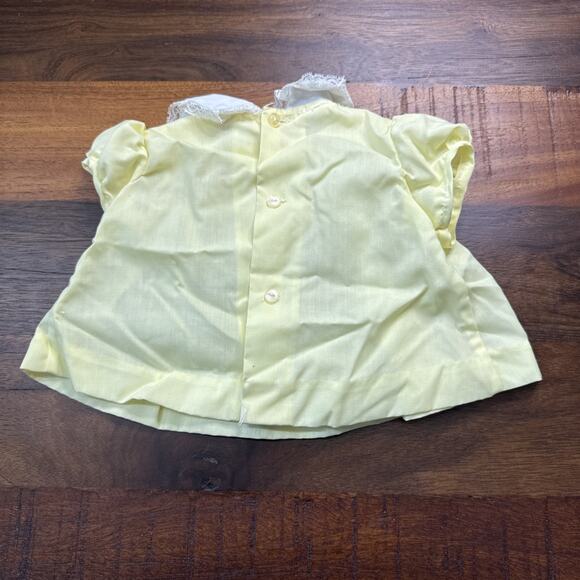 Vintage Catton Candy Baby Dress Yellow and White NEWBORN - Picture 2 of 5